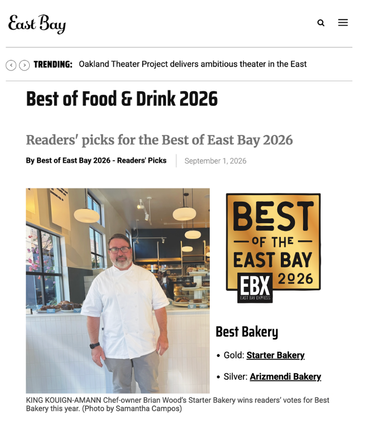 eastbaymag.com press release about starter bakery